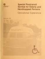 Special Paratransit Service for Elderly and Handicapped Persons Operational Experience