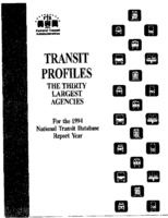 Transit Profiles The Thirty Largest Agencies For the 1994 National Transit Database Report Year