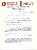 Department of Transportation News Urban Mass Transportation Administration DOT 25769