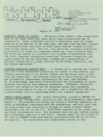 Office of Safety News Highlights August 10 1973