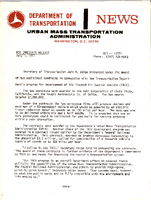 Department of Transportation News Urban Mass Transportation Administration DOT 14771