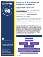 Reactivity of Supplementary Cementitious Materials TechNote