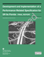 Development and Implementation of a PerformanceRelated Specification for SR 9A Florida Final Report
