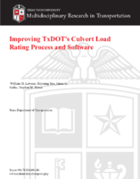 Improving TxDOTs Culvert Load Rating Process and Software