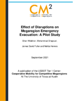 Effect of Disruptions on Megaregion Emergency Evacuation A Pilot Study