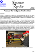 Passenger Rail Car Egress Time Prediction Research Results