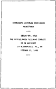Interstate Commerce Commision Report of the Accident  Investigation Occuring on the PENNSYLVANIA BLAIRSVILLE PA