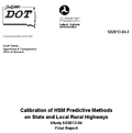 Calibration of HSM Predictive Methods on State and Local Rural Highways