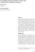 On the Measurement and Valuation of Travel Time Variability Due to Incidents on Freeways