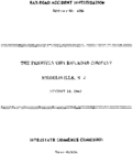 Interstate Commerce Commision Report of the Accident  Investigation Occuring on the PENNSYLVANIA RIEGELSVILLE NJ