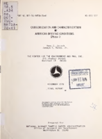 Categorization and Characterization of American Driving Conditions Phase I