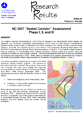 NC DOT Sealed Corridor Assessment Phase I II and III Research Results