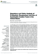 Regulatory and Policy Analysis of Production Development and Use of Sustainable Aviation Fuels in the United States