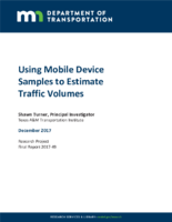 Using Mobile Device Samples to Estimate Traffic Volumes