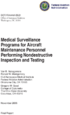 Medical Surveillance Programs for Aircraft Maintenance Personnel Performing Nondestructive Inspection and Testing