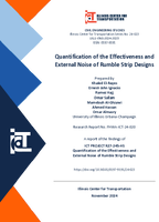 Quantification of the Effectiveness and External Noise of Rumble Strip Designs