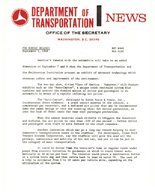 Department of Transportation News Releases for September 1968