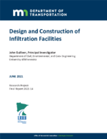 Design and Construction of Infiltration Facilities