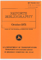Reports Bibliography October 1971