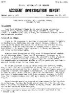 Investigation of Aircraft Accident TRANS WORLD AIRLINES FALLON NEVADA 19521207