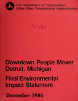 Downtown People Mover  Detroit Michigan Final Environmental Impact Statement