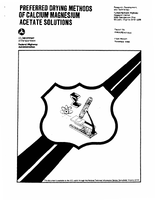 Preferred Drying Methods of Calcium Magnesium Acetate Solutions