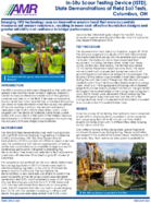 InSitu Scour Testing Device State Demonstrations of Field Soil Tests Columbus OH fact sheet