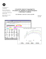 A sensitivity analysis comparing two procedures for adjusting asmeasured spectra to reference conditions