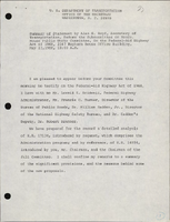 Summary of Statement by Alan S Boyd Secretary of Transportation before the Subcommittee on Roads House Public Works Committee on the FederalAid Highway Act of 1968