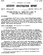 Investigation of Aircraft Accident TRANS WORLD AIRLINES AND UNITED AIRLINES GRAND CANYON ARIZONA 19560630