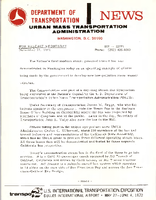 Department of Transportation News Urban Mass Transportation Administration DOT 22771