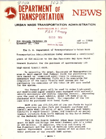 Department of Transportation News Urban Mass Transportation Administration DOT13468
