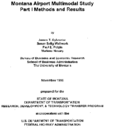 Montana Airport Multimodal Study Part I Methods and Results