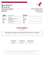 Transportation Strategy Development Under Economic Uncertainty