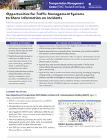 Opportunities for Traffic Management Systems to Share Information on Incidents