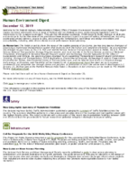 Human Environment Digest December 12 2019