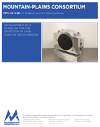 Development of a Guideline for the Selection of Tack Coats in South Dakota