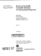 Review of Air Traffic Controller Selection An International Perspective