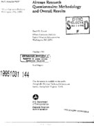Airman Research Questionnaire Methodology and Overall Results
