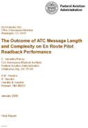 The Outcome of ATC Message Length and Complexity on en Route Pilot Readback Performance