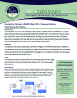 Analyzing Human Mobility for Active Transportation Planning in Louisiana Technical Summary