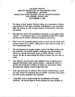 Deputy Secretary of Transportation Mortimer Downey Speeches November 1994