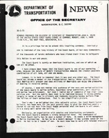 Remarks Prepared for Delivery by Secretary of Transportation John A Volpe at the United States Coast Guard Change of Command