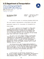 US Department of Transportation News Office of Public Affairs UMTA 7748