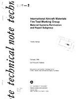International Aircraft Materials Fire Test Working Group Material Systems Renovation and Repair Subgroup