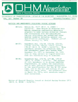Office of Hazardous Materials Newsletter NovemberDecember 1973