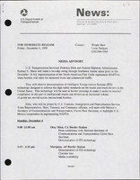 Secretary of Transportation Federico Pena Speeches December 1995