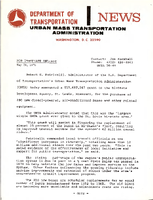 Department of Transportation News Urban Mass Transportation Administration UMTA 7649