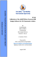 Calibration of the AASHTOWare Pavement ME Design Software for PCC Pavements in Idaho