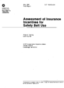 Assessment of Insurance Incentives for Safety Belt Usage
